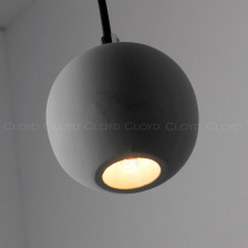 Подвесные светильники Cloyd SAURON P1 / Ø10 см - черный - сер. бетон (арт.11074)